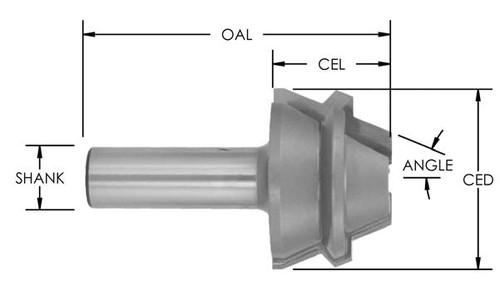 1-15/32˝ x 15/16˝ Carbide Tipped 22.5° Lock Miter Bit