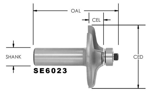 Carbide Tipped Door Edge Profile SE6022