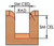 1˝ x 13/16˝ Carbide Tipped Boring Point Roundover and Edge Bit  3/16 Radius