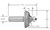 1-3/8˝ x 9/16˝ Carbide Tipped Ogee Fillet Bit 3/16 Radius 1/4 Shank