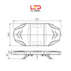 557mm / 2ft Amber Flashing Bar