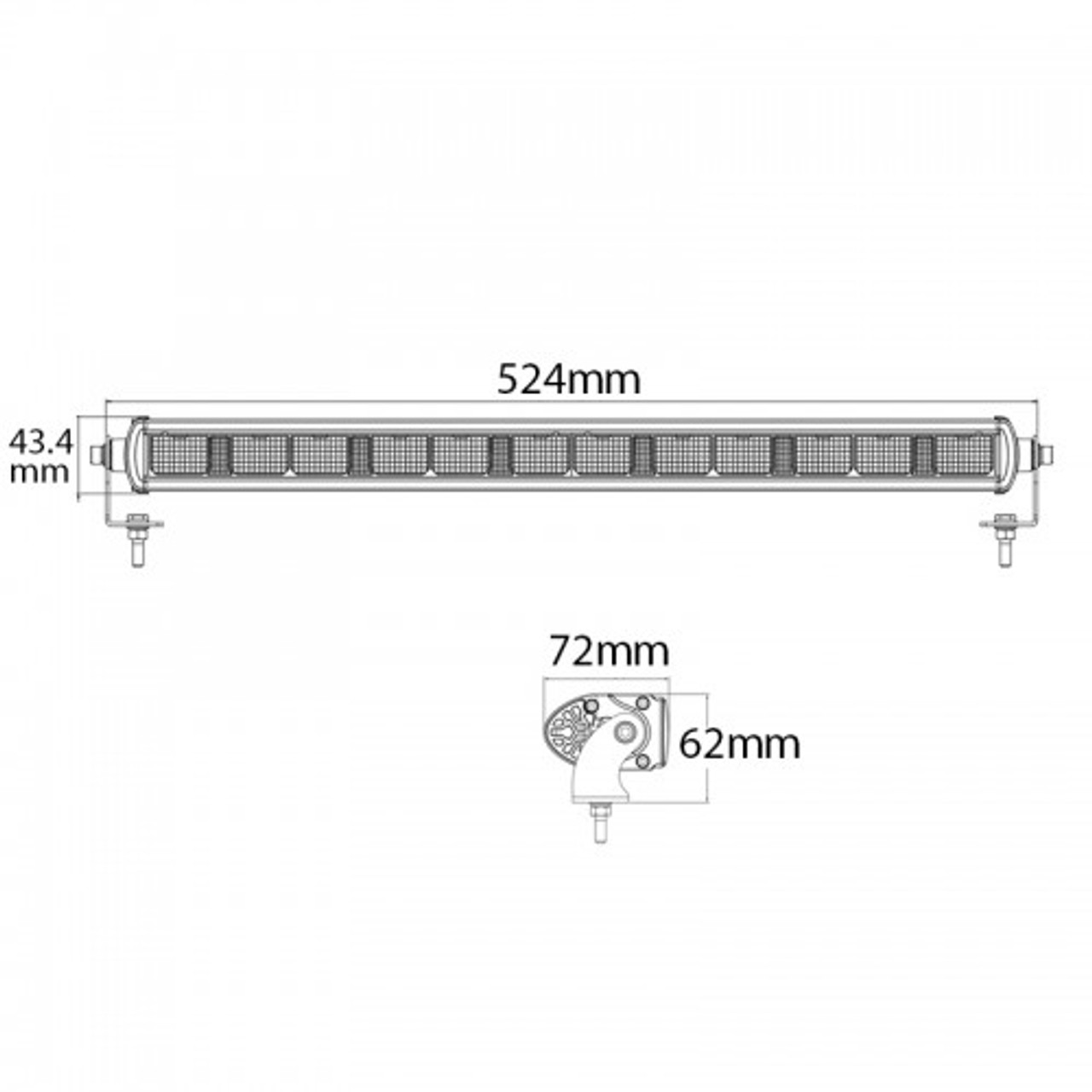 LED Light Bar w/ DRL (21")