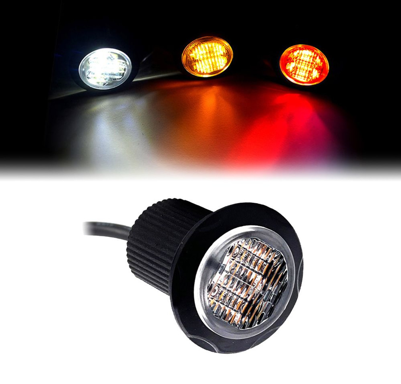 LEDSON Hideaway strobe 25mm Orange