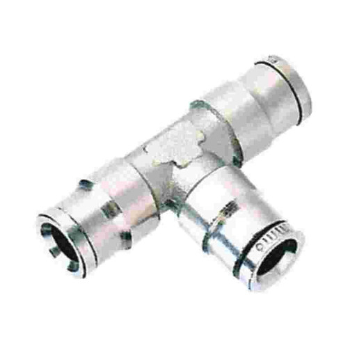 Push in Quickfit Tube Metal 'T' Piece 6mm