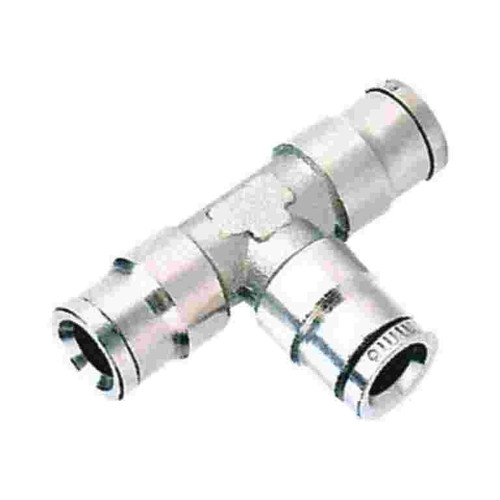 Push in Quickfit Tube Metal 'T' Piece 14mm
