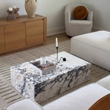 Copenhagen Marble Plinth Block Coffee Table - 39"