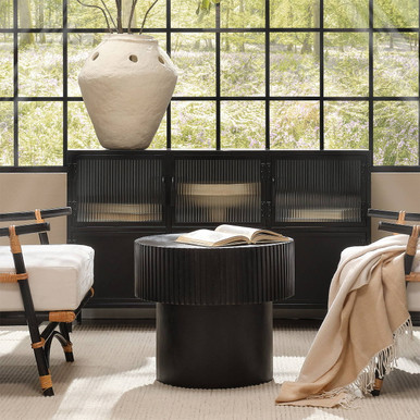 Kyra Mango Wood Round Side Table