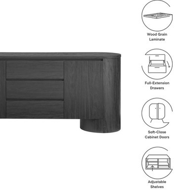 Tribeca Rounded Sideboard Storage Cabinet