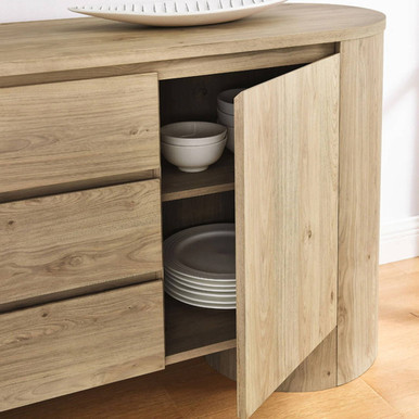 Tribeca Rounded Sideboard Storage Cabinet