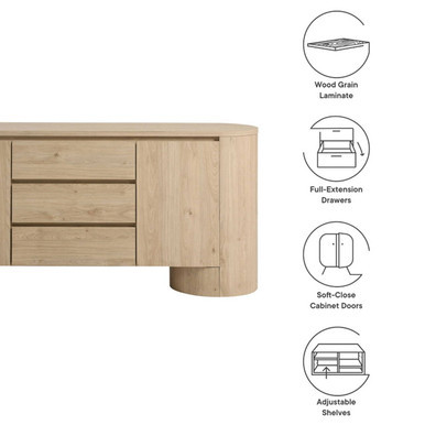 Tribeca Rounded Sideboard Storage Cabinet