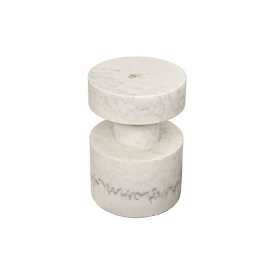 Mamud Bianco Crown Marble Side Table