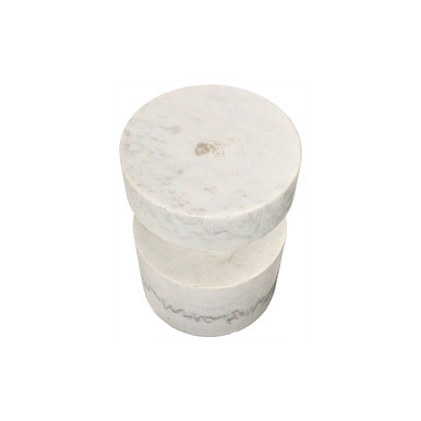 Mamud Bianco Crown Marble Side Table