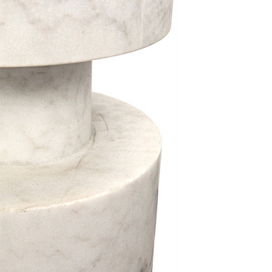 Mamud Bianco Crown Marble Side Table