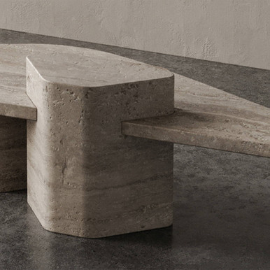 Roman Travertine Puzzle Coffee Table