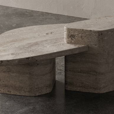 Roman Travertine Puzzle Coffee Table