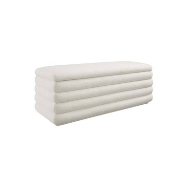 Mezzo Boucle Upholstered Storage Bench