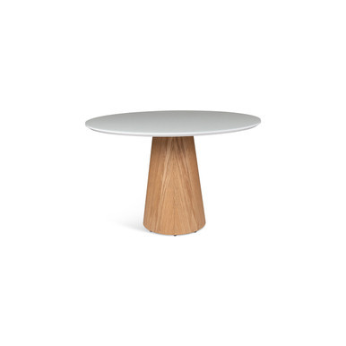Japandi Glass Top Round Dining Table