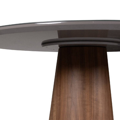 Japandi Glass Top Round Dining Table