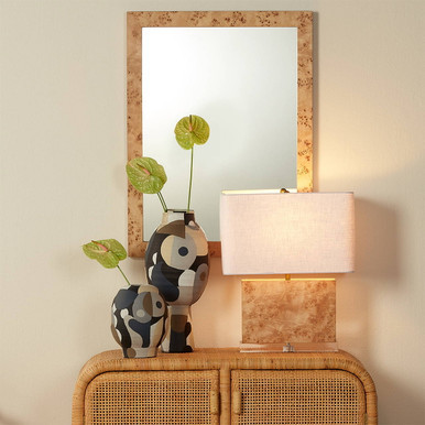 Aria Rectangle Wood Wall Mirror