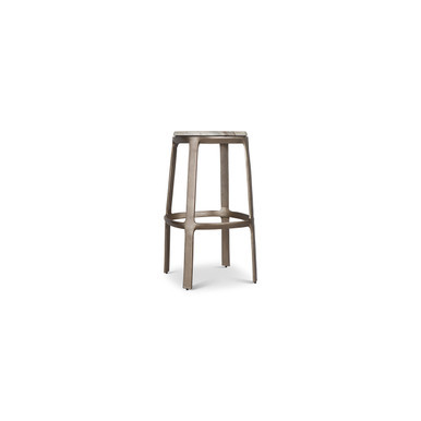 Wooster Marble Contemporary Bar Stool