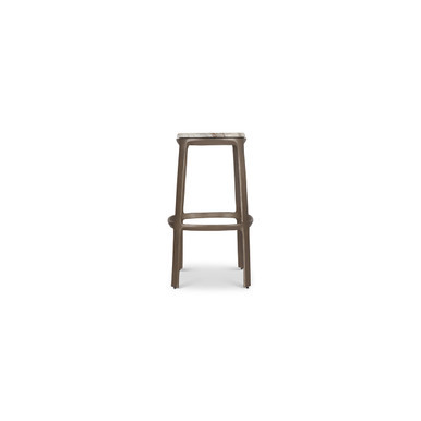 Wooster Marble Contemporary Bar Stool