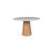 Japandi Glass Top Round Dining Table