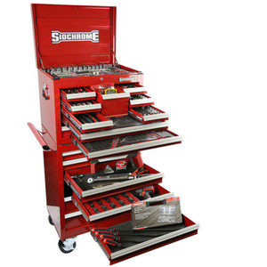 Sidchrome 334 Piece Met A/F Tool Kit Roll Cab With Top Chest - SCMT11405