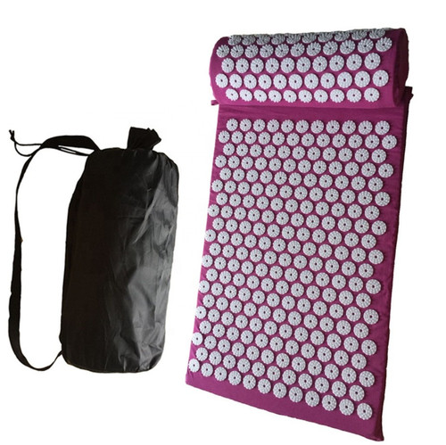 Acupressure Mat & Pillow Set: Neck, Back, Foot Massager for Pain & Stress Relief