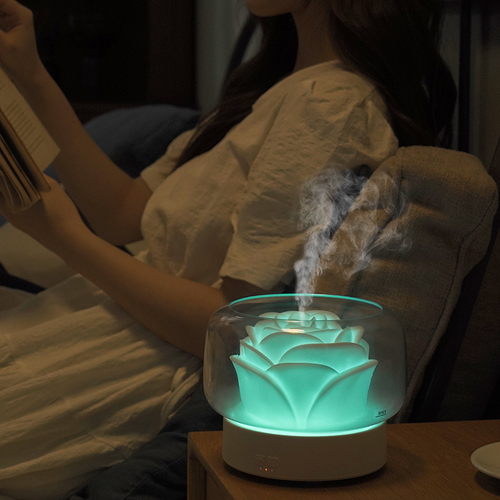 Rose 400ml LED Aroma Diffuser: Color-Changing Essential Oil Humidifier for Home
