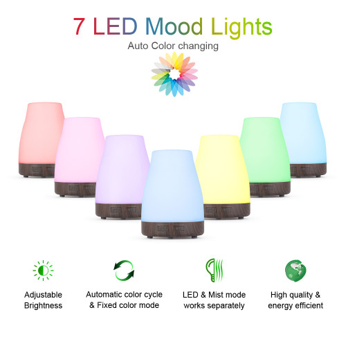 Flame Alarm Clock Diffuser: Compact, Silent Aromatherapy Essential Oil Diffuser