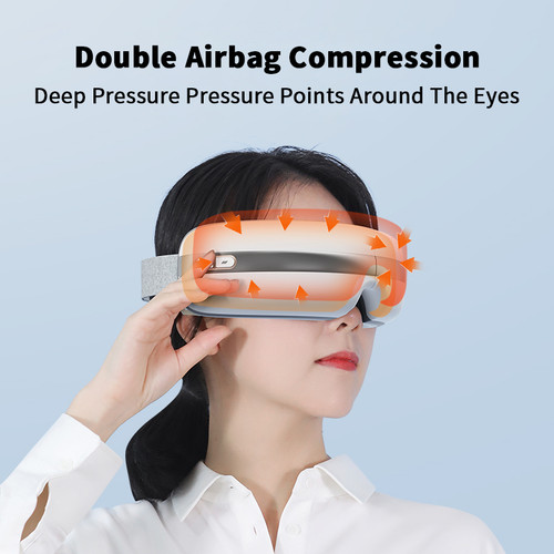 Adjustable Eye Massager: Multi-Gear Thermostat with Bluetooth Connection