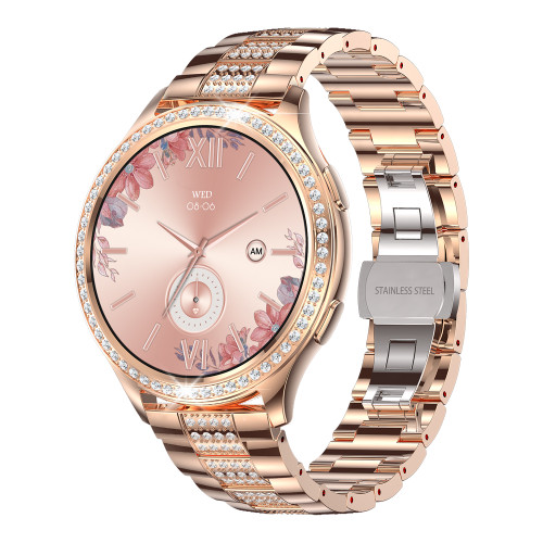 AK53 Women's Smartwatch: BT Call, Fitness Tracker, Sleep & Heart Rate Monitor