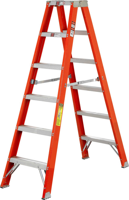 Heavy Duty Fiberglass Double-sided Stepladder