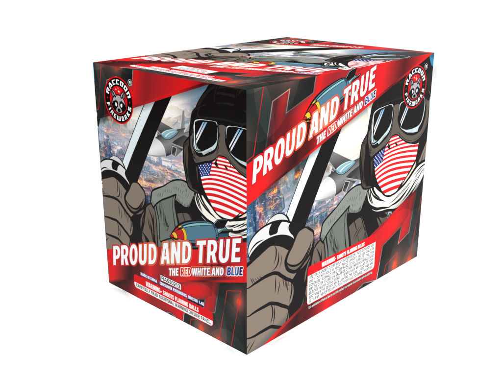 Proud And True, The Red White And Blue by Raccoon 500 gram aerial cake