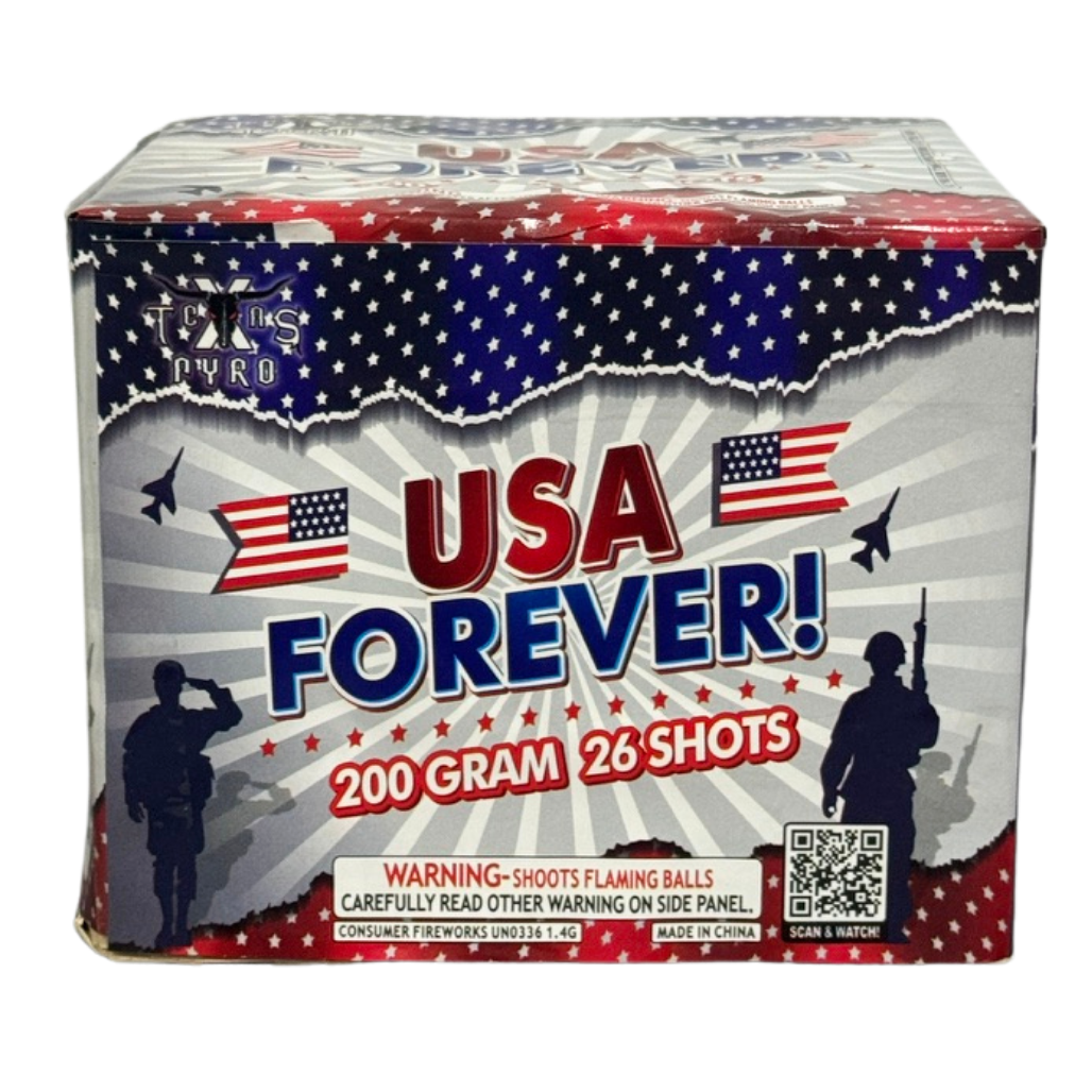 USA Forever! by Texas Pyro 500 gram aerial cake