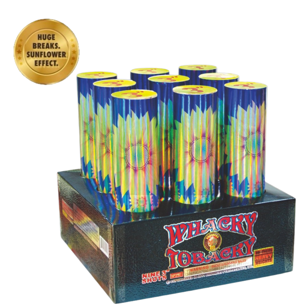 Whacky Tobacky 9 Shots by Brothers 500 gram aerial cake