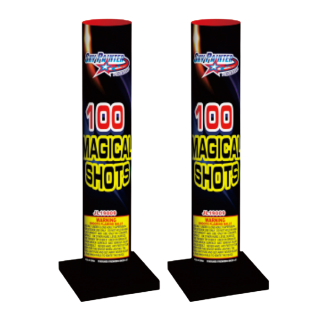 100'S Magical Shot Barrage by Sky Painter Roman candle
