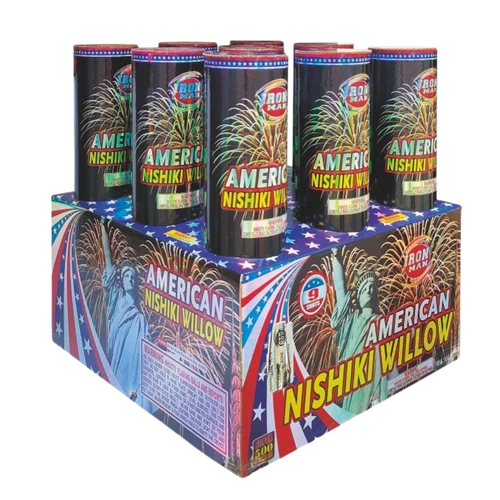 9 Shot American Nishiki Willow by Top Gun 500 gram aerial cake