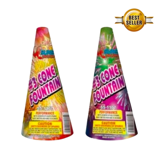 #3 Cone Fountain by SUNS fireworks assortment
