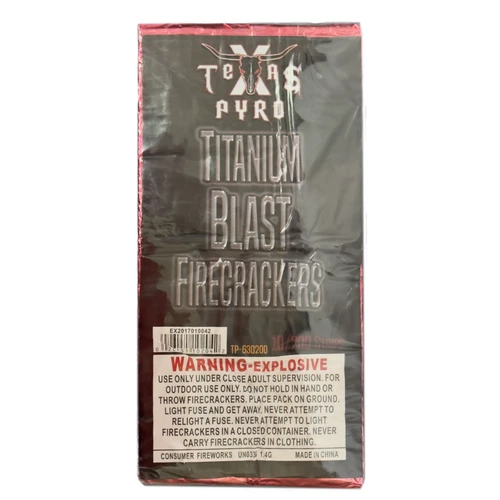 200 Strip Titanium Blast Firecrackers by Texas Pyro firecrackers