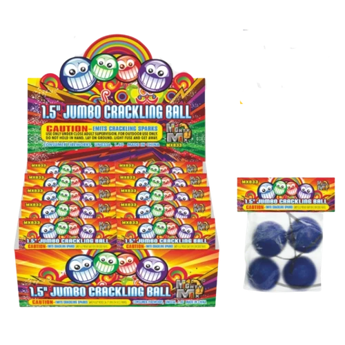 1.5 Jumbo Crackling Ball by Mighty Max spinner firework