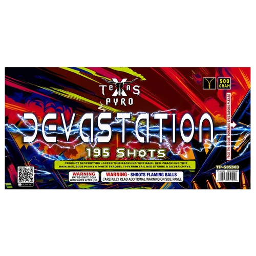 Devistation by Texas Pyro 500 gram aerial cake