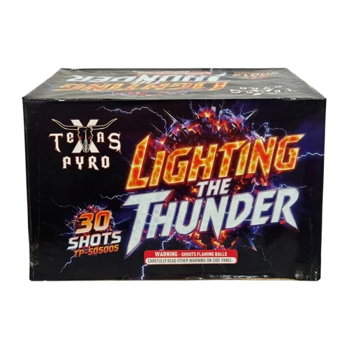 Lighting the Thunder by Texas Pyro 500 gram aerial cake