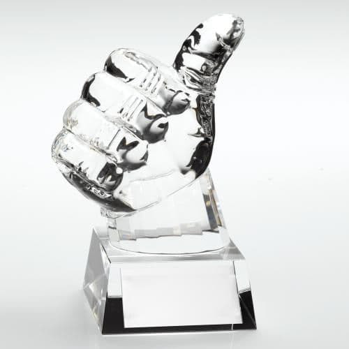 Thumbs Up  Trophy JB700 Crystal
