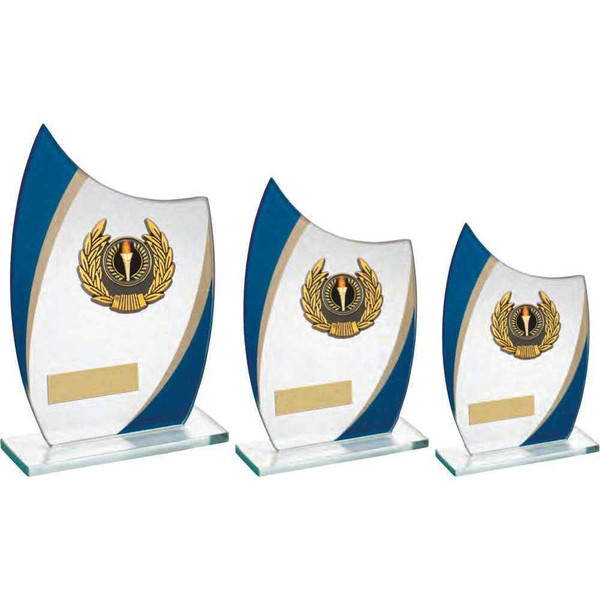 Glass Award TY133 Blue/Gold