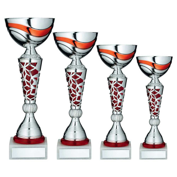 Bowl Trophy AC16 SILVER/RED