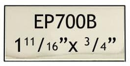 EP700B Straight Cut Silver Engraving Plate 43mm x 19mm