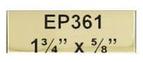 EP361 Straight Cut Gold Engraving Plate 44mm x 16mm