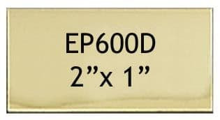 EP600D Straight Cut Gold Engraving Plate 50mm x 25mm