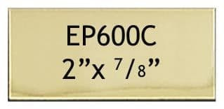 EP600C Straight Cut Gold Engraving Plate 50 x 22mm